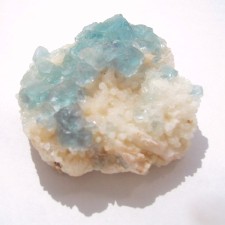blue fluorite on quartz