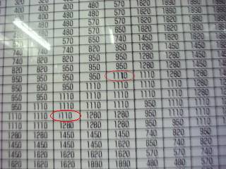 �ԈႢ���̂Q�F1110�~��Ԃ�110�~�H�I