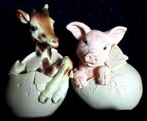 Hatching Giraffe & Piglet