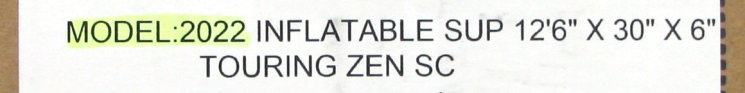 スターボード ツーリング sup 12.6 ゼン 2022 sup zen