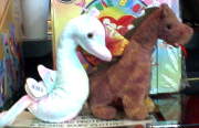 stuffed seahorse & dragon
