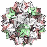 ２０個の４面半６面体の複合形