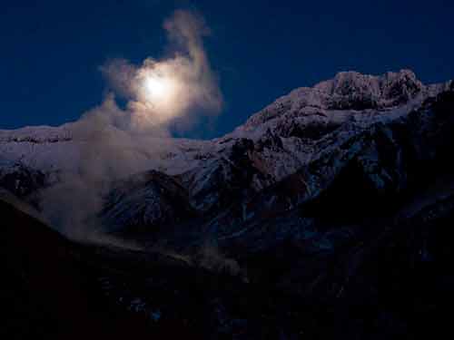 満月と安政火口