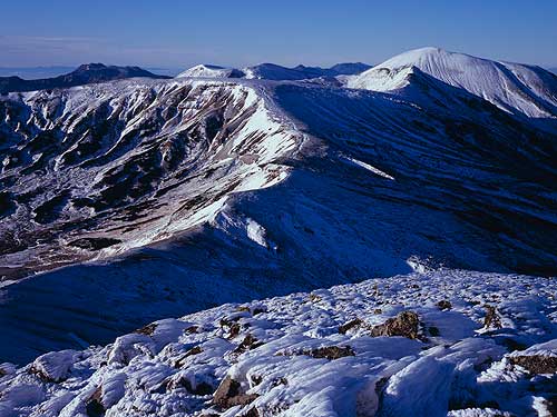 初冬お鉢の稜線
