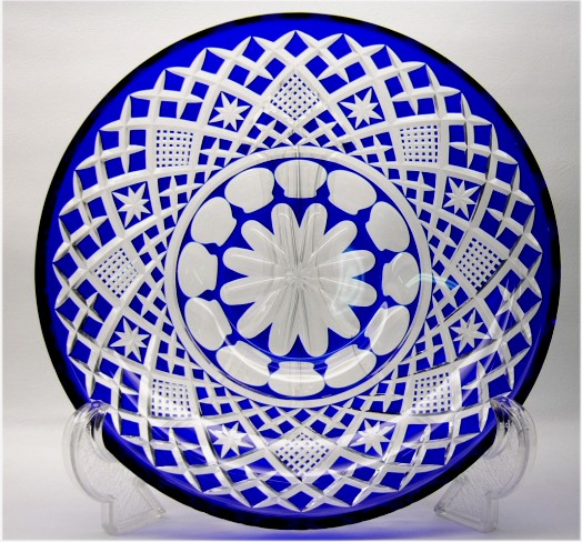 江戸切子 盛皿(インテリアの飾り皿 和食器として大皿や菓子皿としても 
