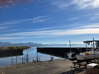 豊公園から琵琶湖までは徒歩数分