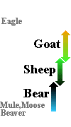 Vertical Range Chart of Goat & Sheep's habitat
