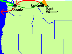 Planned Access Route to Glacier National Park