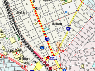 �k�Y�a�w�t�߂̒n�}