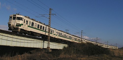 455系9連列車 ('07.2.11　岩沼−逢隈間)