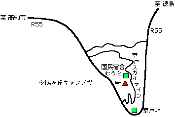 室戸岬周辺の地図